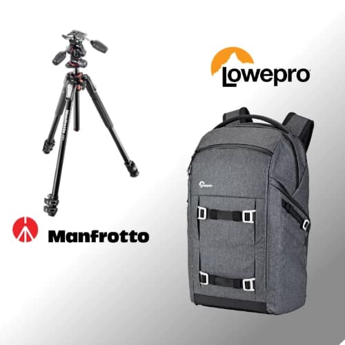 Manfrotto 190XPRO Alu Tripod & Lowepro freeline bp
